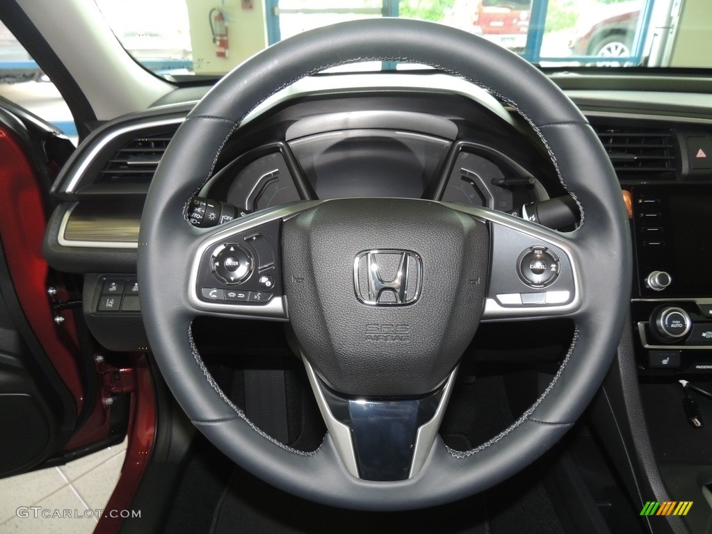 2019 Civic EX Sedan - Molten Lava Pearl / Black photo #14