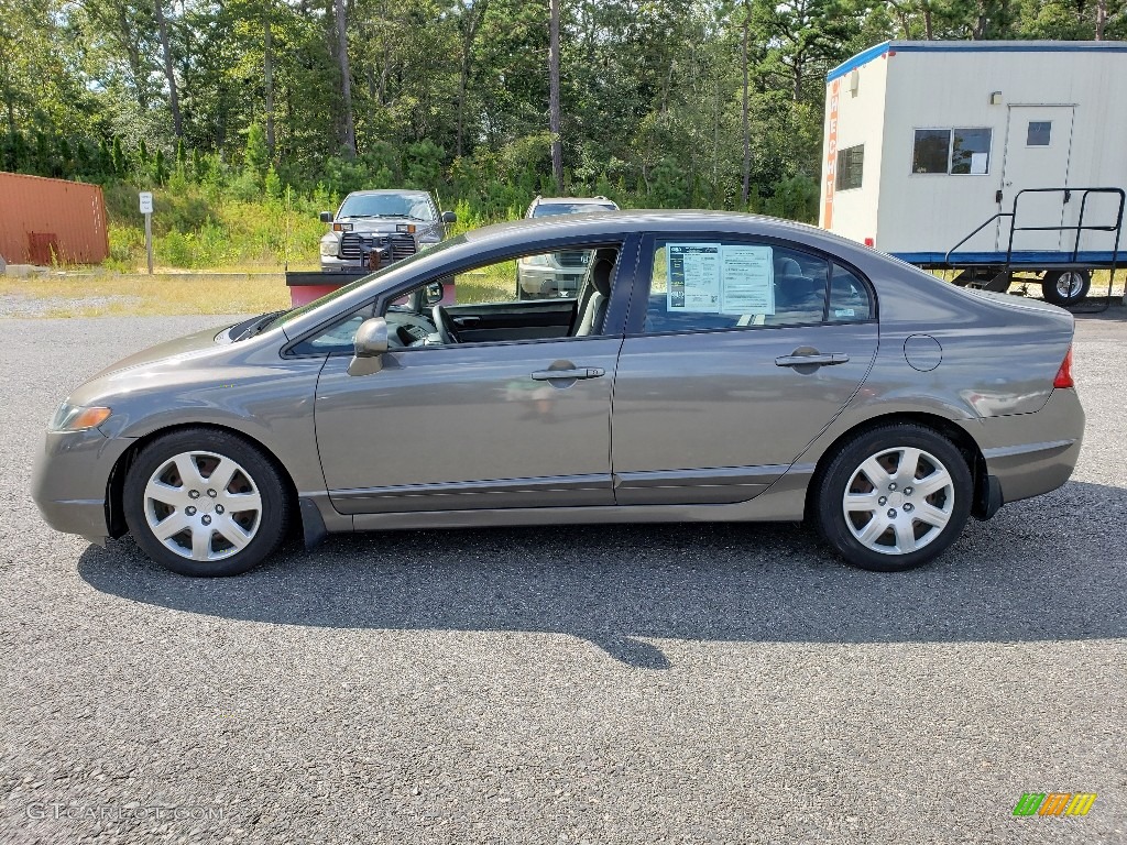 2007 Civic LX Sedan - Galaxy Gray Metallic / Gray photo #2