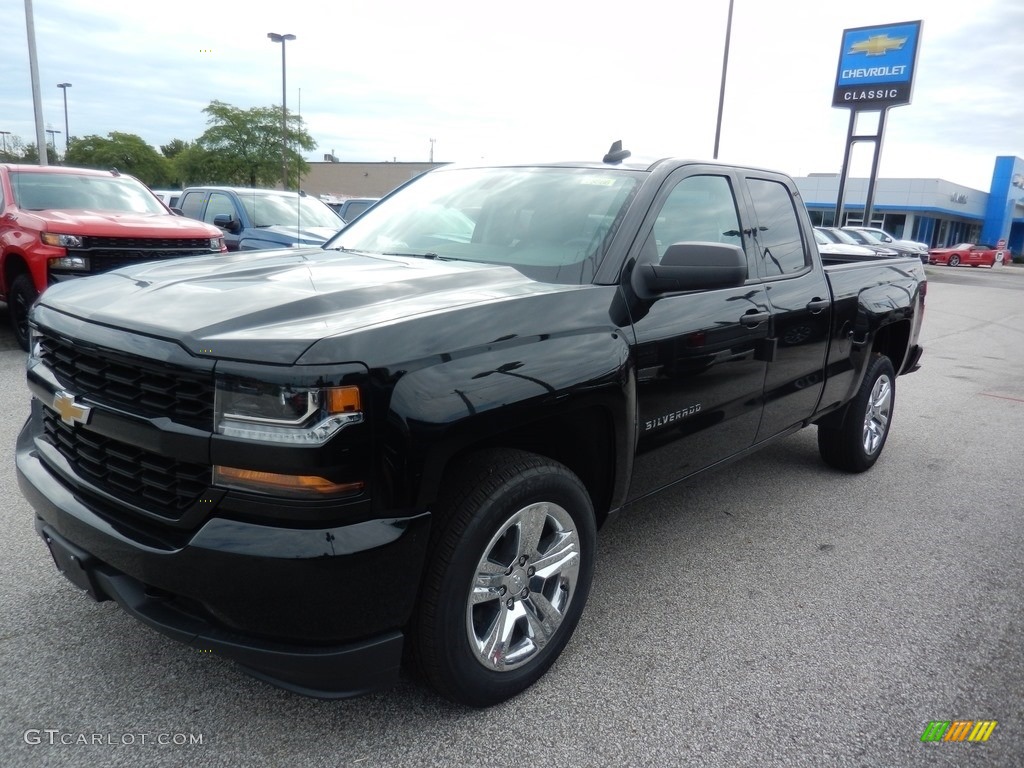 2019 Silverado LD Custom Double Cab 4x4 - Black / Dark Ash/Jet Black photo #1