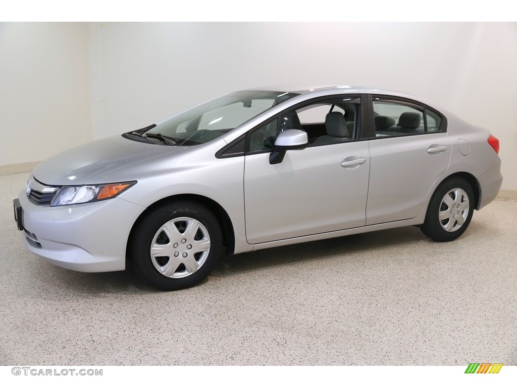 2012 Civic LX Sedan - Alabaster Silver Metallic / Gray photo #3