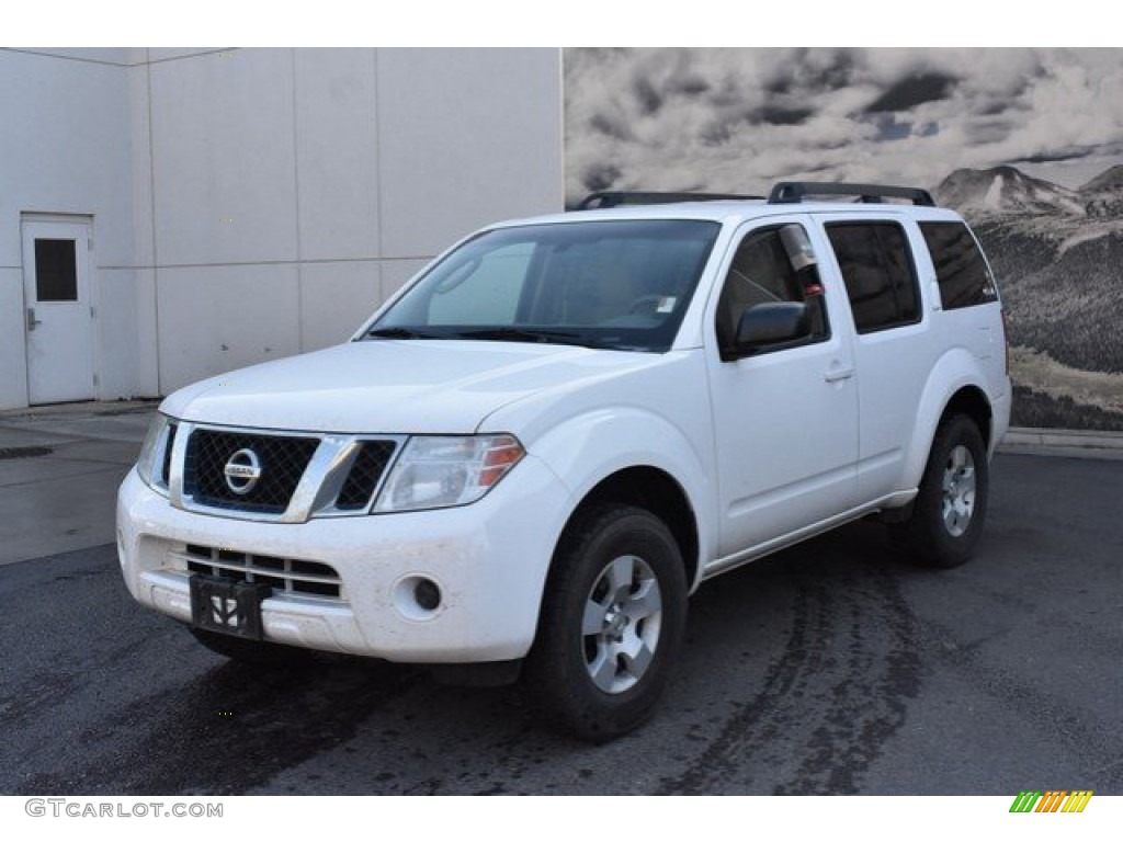 2012 Pathfinder S 4x4 - Avalanche White / Cafe Latte photo #2