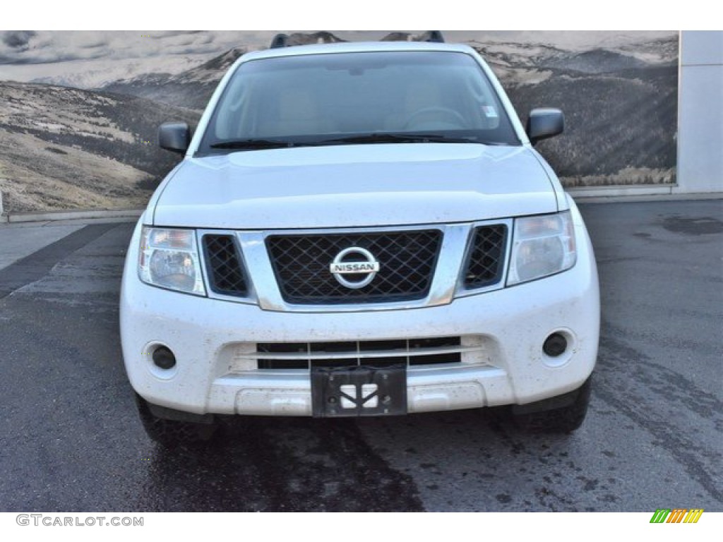 2012 Pathfinder S 4x4 - Avalanche White / Cafe Latte photo #8