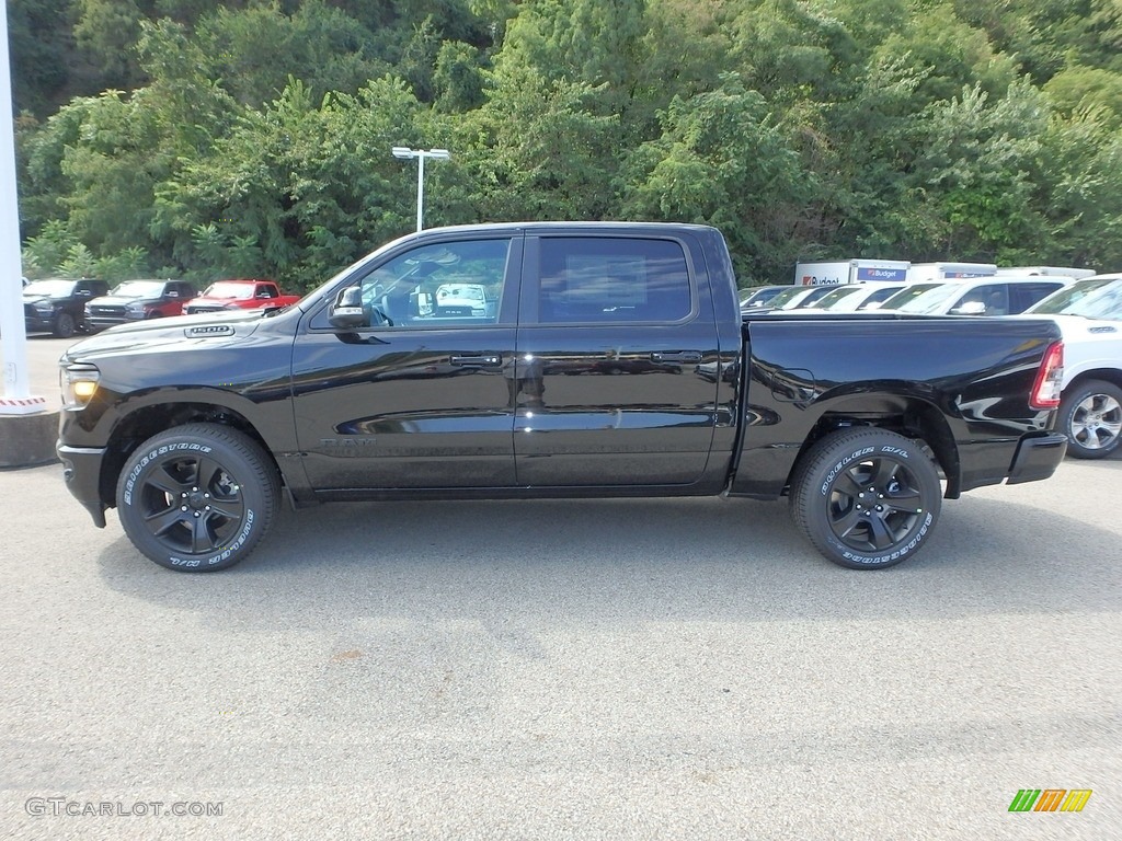 2020 1500 Big Horn Night Edition Crew Cab 4x4 - Diamond Black Crystal Pearl / Black photo #2