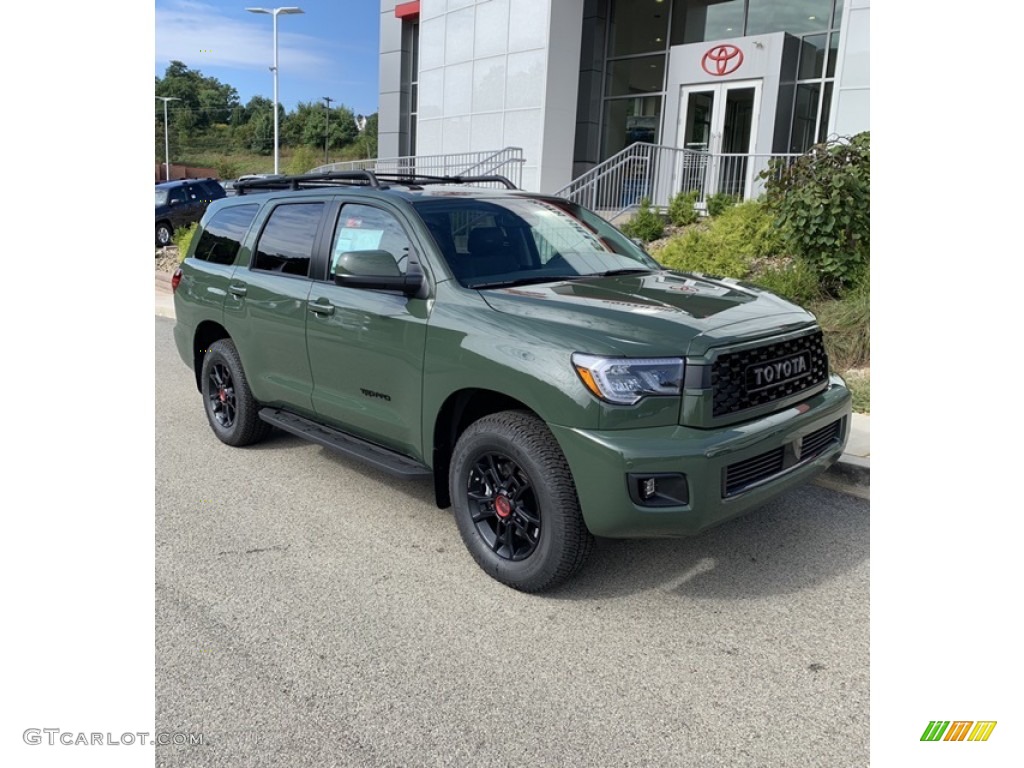 Army Green 2020 Toyota Sequoia TRD Pro 4x4 Exterior Photo #135110943