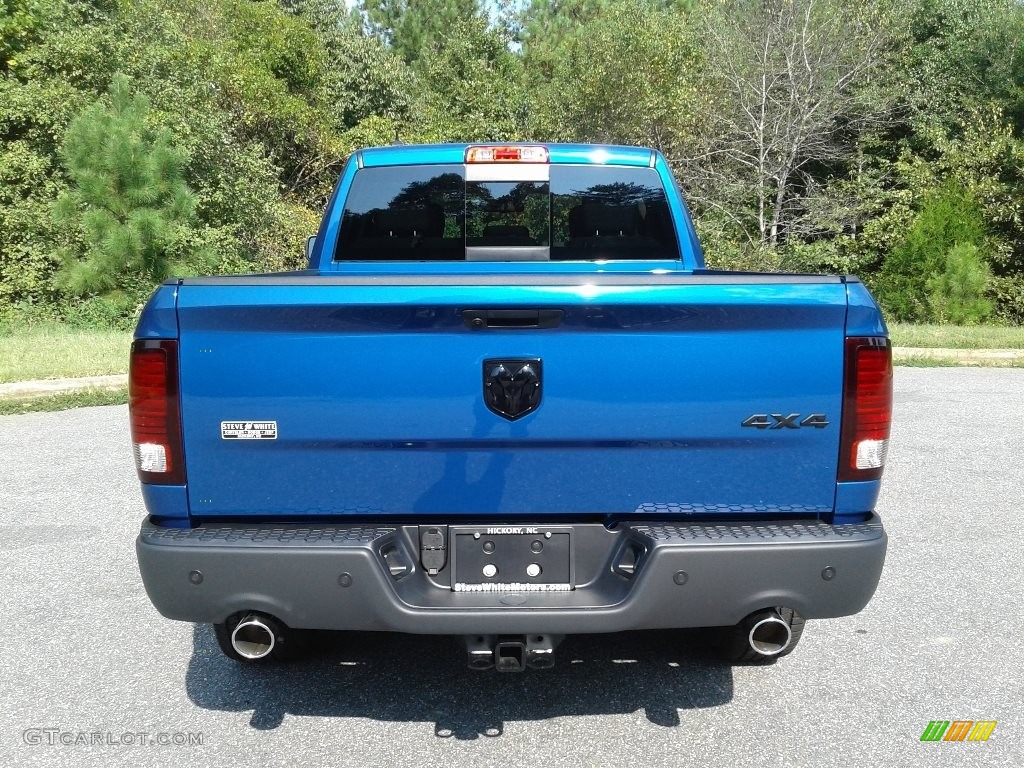 2019 1500 Classic Warlock Quad Cab 4x4 - Blue Streak Pearl / Black/Diesel Gray photo #7