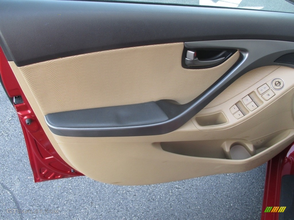 2012 Elantra Limited - Red Allure / Beige photo #10