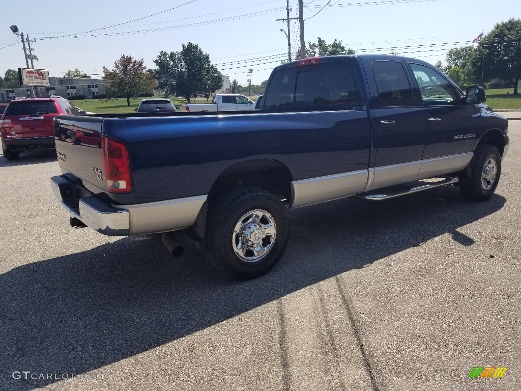 2003 Ram 2500 SLT Quad Cab 4x4 - Atlantic Blue Pearl / Taupe photo #5