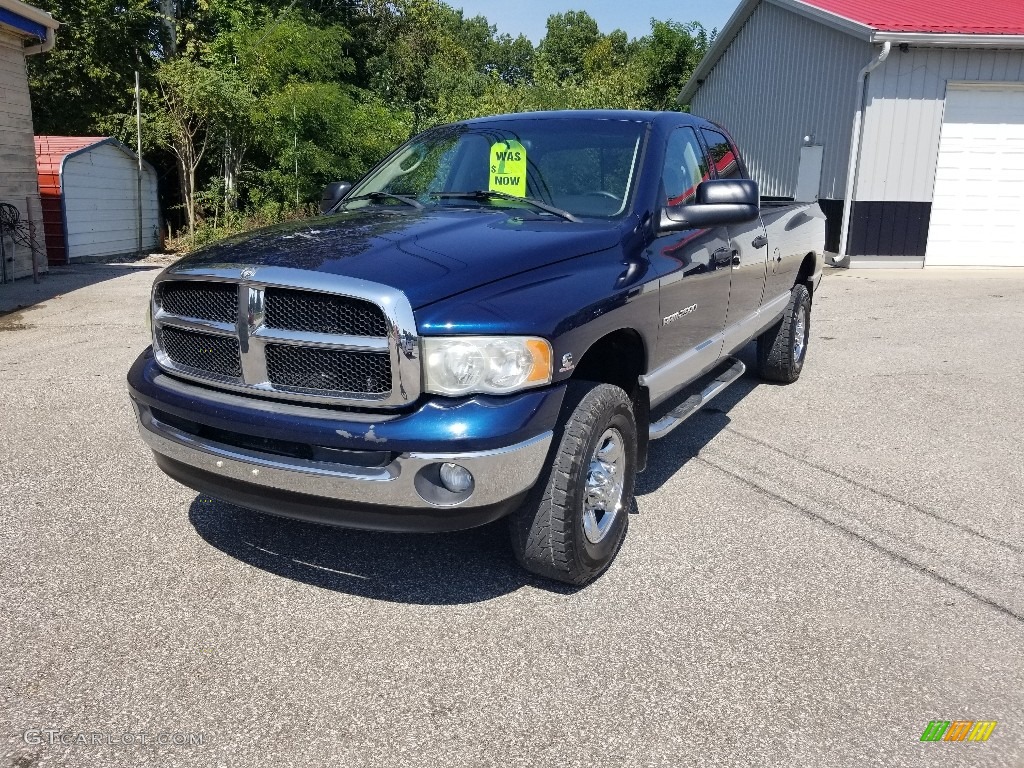2003 Ram 2500 SLT Quad Cab 4x4 - Atlantic Blue Pearl / Taupe photo #10