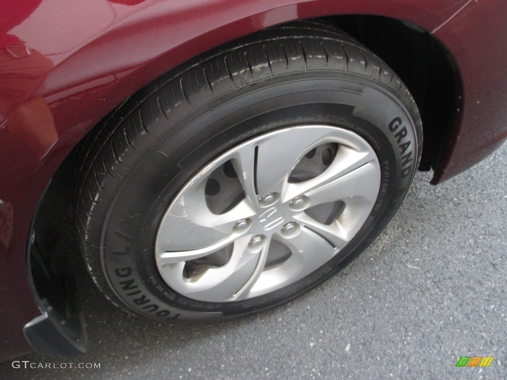 2014 Civic LX Sedan - Crimson Pearl / Beige photo #6