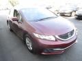 2014 Crimson Pearl Honda Civic LX Sedan  photo #7