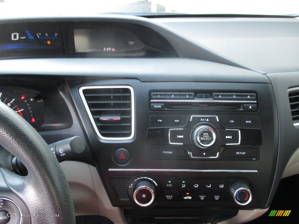 2014 Civic LX Sedan - Crimson Pearl / Beige photo #15