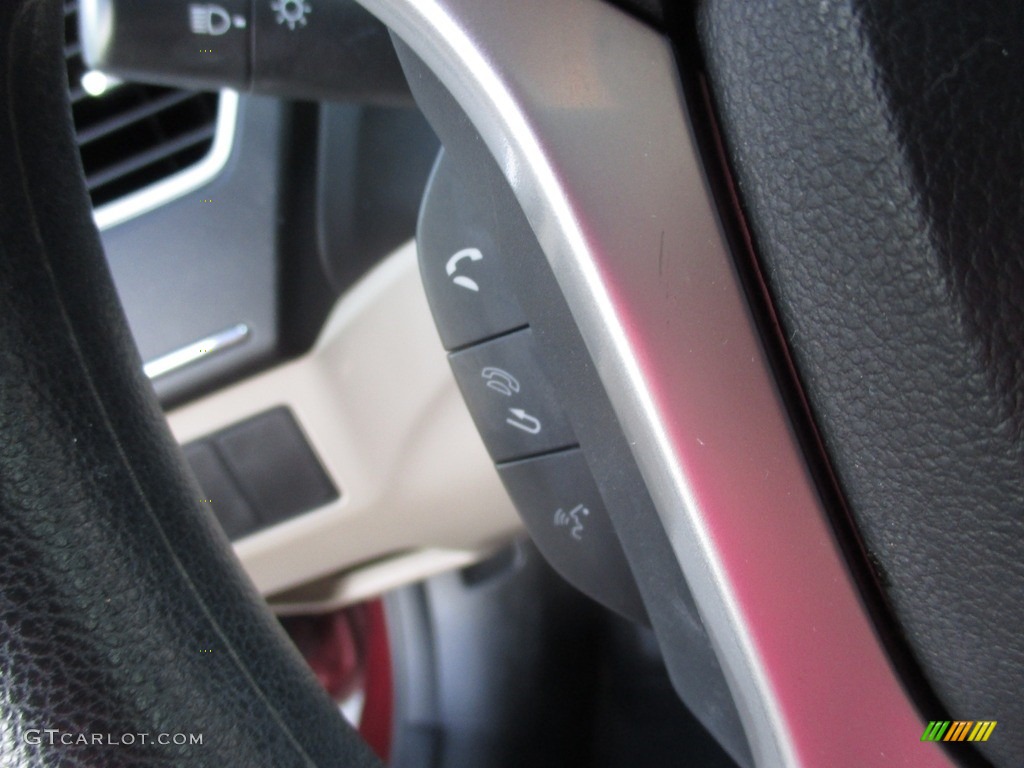 2014 Civic LX Sedan - Crimson Pearl / Beige photo #17
