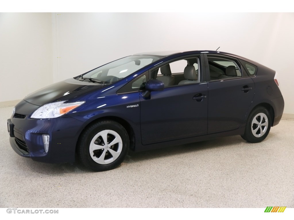 2014 Prius Four Hybrid - Nautical Blue Metallic / Bisque photo #3