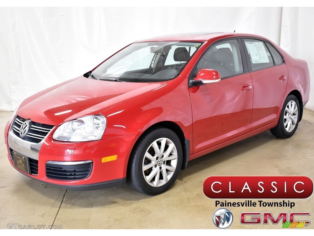 2010 Jetta SE Sedan - Salsa Red / Titan Black photo #1