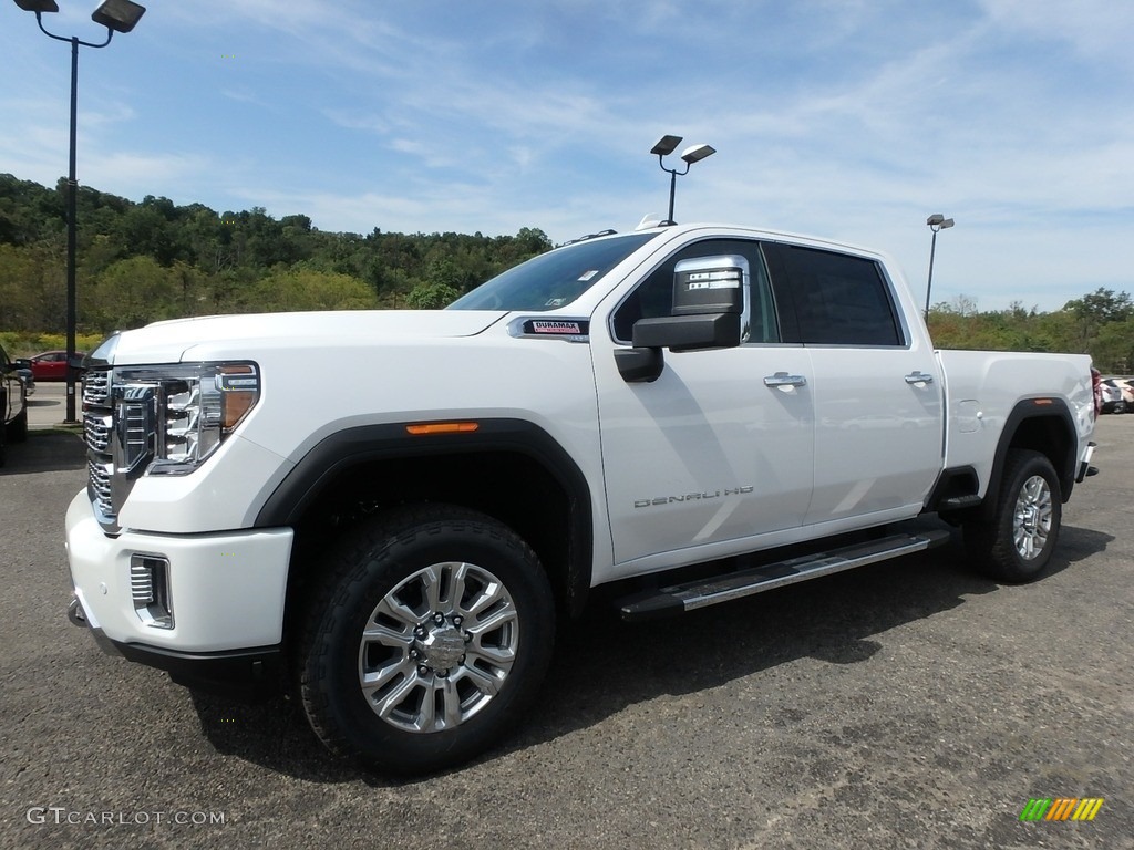 2020 Sierra 2500HD Denali Crew Cab 4WD - White Frost Tricoat / Jet Black photo #1