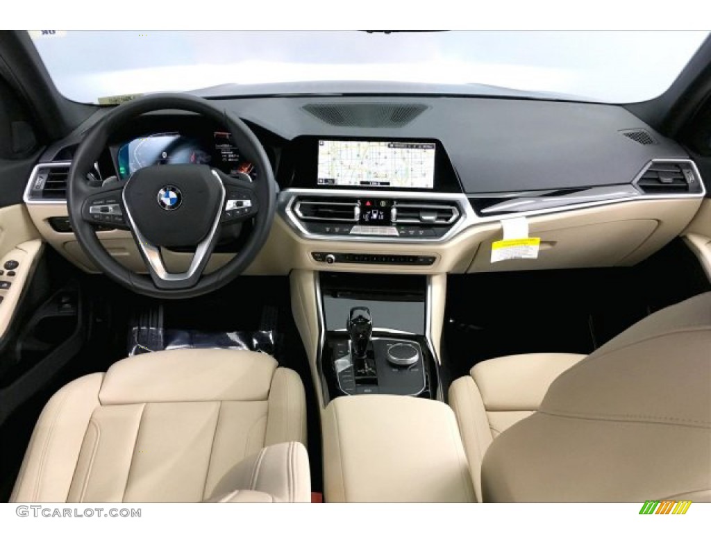 2019 BMW 3 Series 330i Sedan Venetian Beige Dashboard Photo #135132927