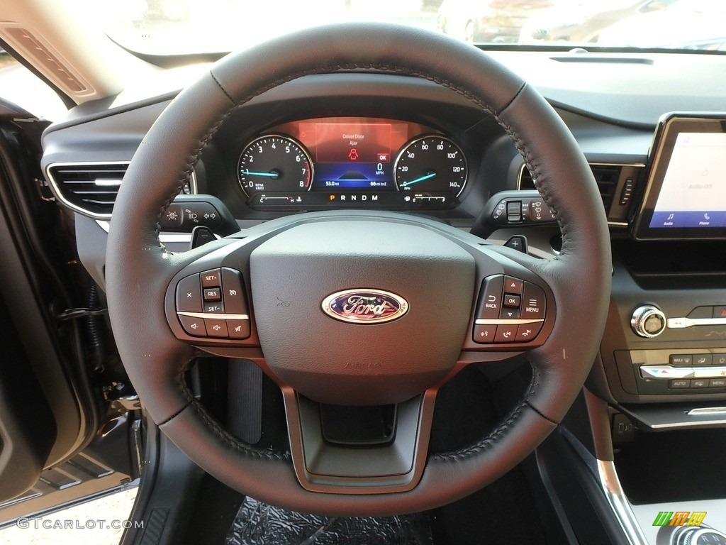 2020 Ford Explorer XLT 4WD Sandstone Steering Wheel Photo #135137220