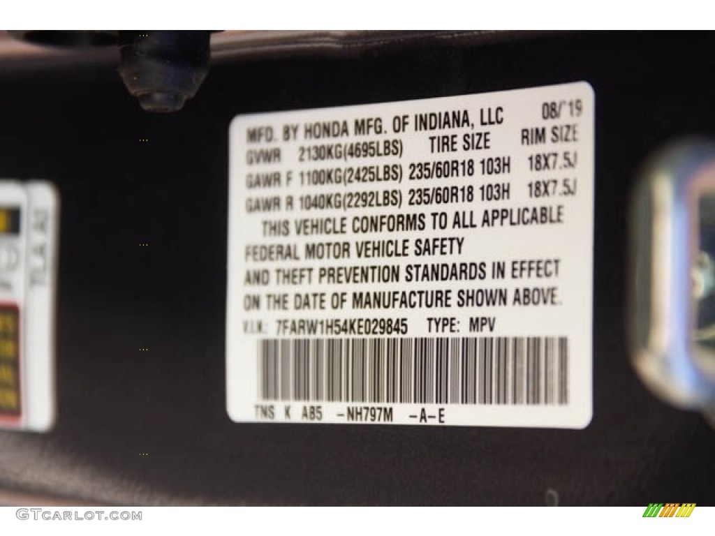 2019 CR-V EX - Modern Steel Metallic / Black photo #28
