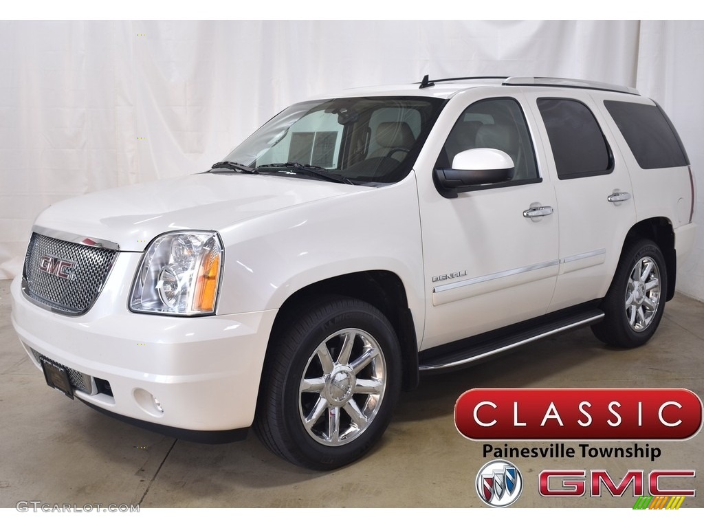 2011 Yukon Denali AWD - White Diamond Tintcoat / Cocoa/Light Cashmere photo #1
