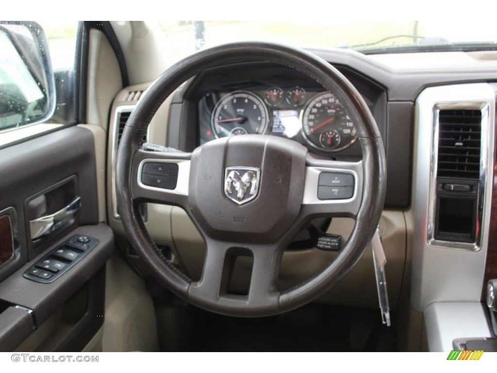 2011 Ram 1500 Laramie Crew Cab - Rugged Brown Pearl / Light Pebble Beige/Bark Brown photo #25