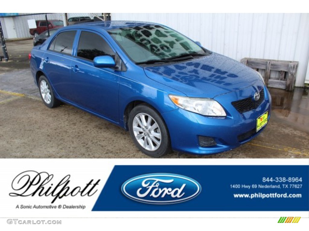 2009 Corolla LE - Blue Streak Metallic / Ash photo #1