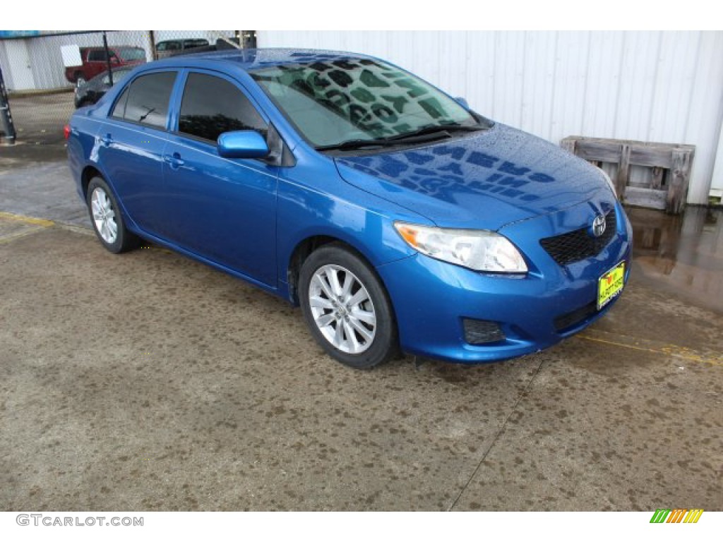2009 Corolla LE - Blue Streak Metallic / Ash photo #2