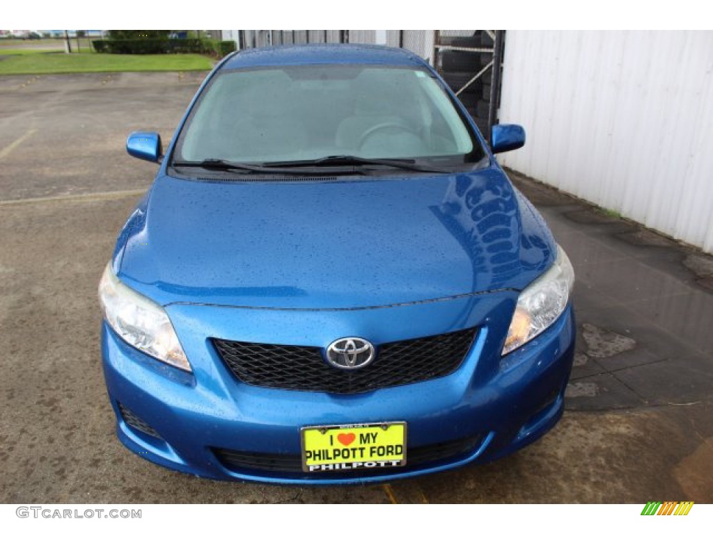 2009 Corolla LE - Blue Streak Metallic / Ash photo #3