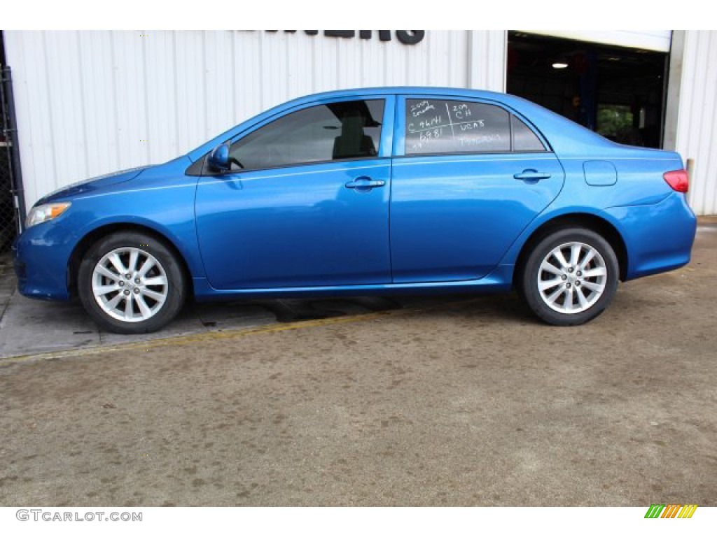 2009 Corolla LE - Blue Streak Metallic / Ash photo #9