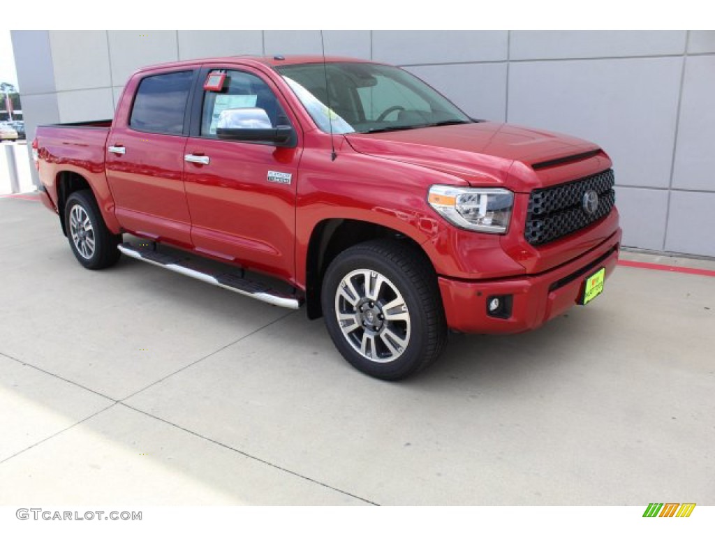 2019 Tundra Platinum CrewMax 4x4 - Barcelona Red Metallic / Black photo #2