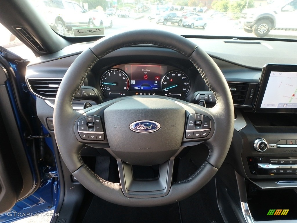 2020 Ford Explorer XLT 4WD Ebony Steering Wheel Photo #135143976