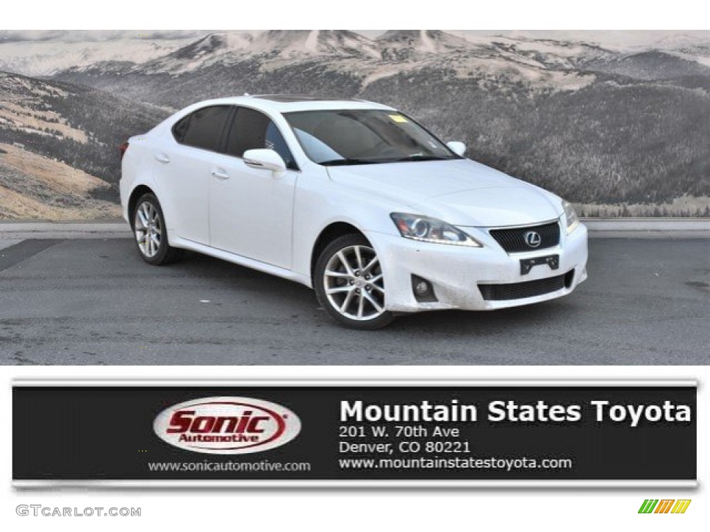 2012 IS 250 AWD - Starfire White Pearl / Black photo #1