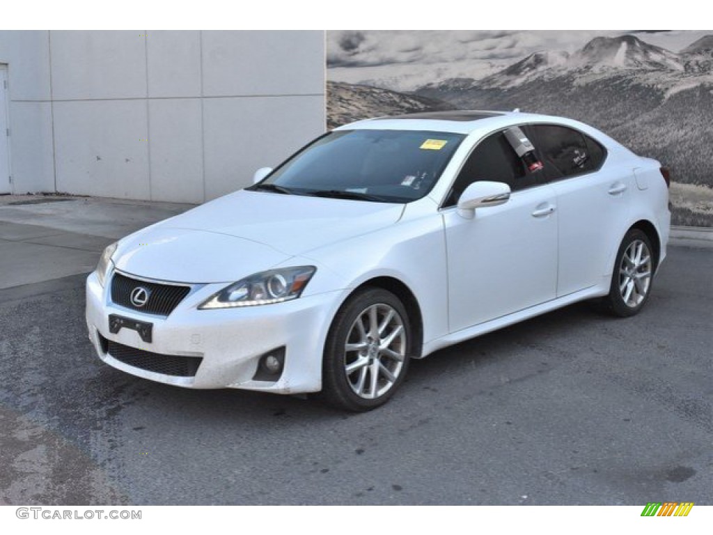 2012 IS 250 AWD - Starfire White Pearl / Black photo #2