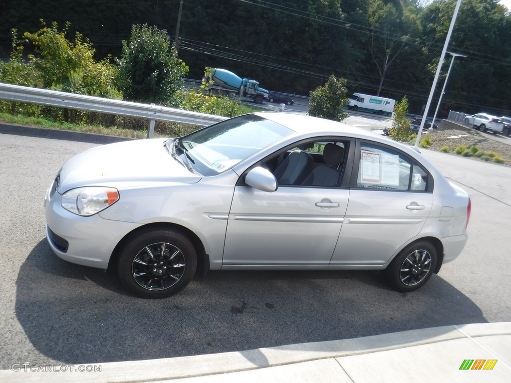 2008 Accent GLS Sedan - Platinum Silver / Gray photo #6