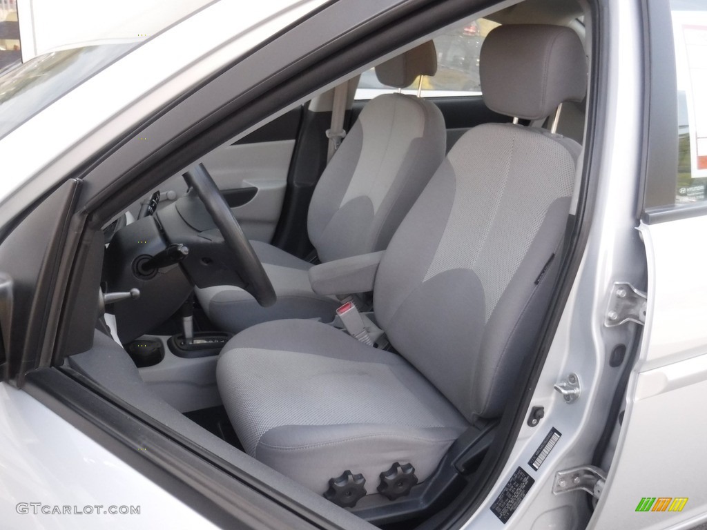 2008 Accent GLS Sedan - Platinum Silver / Gray photo #12