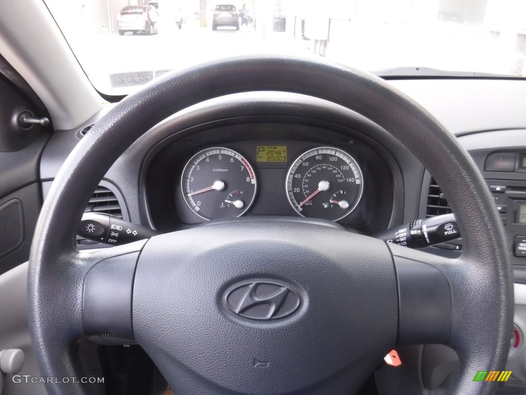 2008 Accent GLS Sedan - Platinum Silver / Gray photo #19