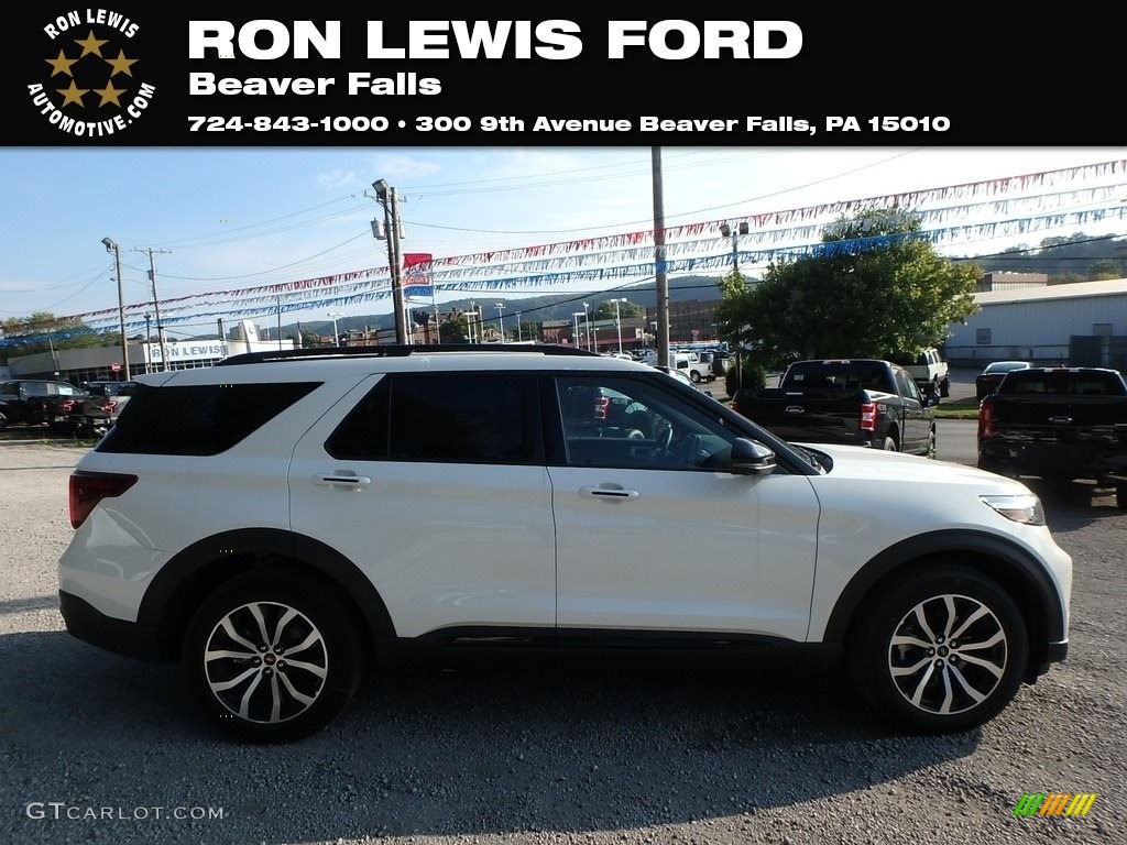 2020 Explorer ST 4WD - Star White Metallic Tri-Coat / Ebony photo #1