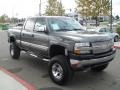 2001 Medium Charcoal Gray Metallic Chevrolet Silverado 2500HD LS Crew Cab 4x4  photo #3