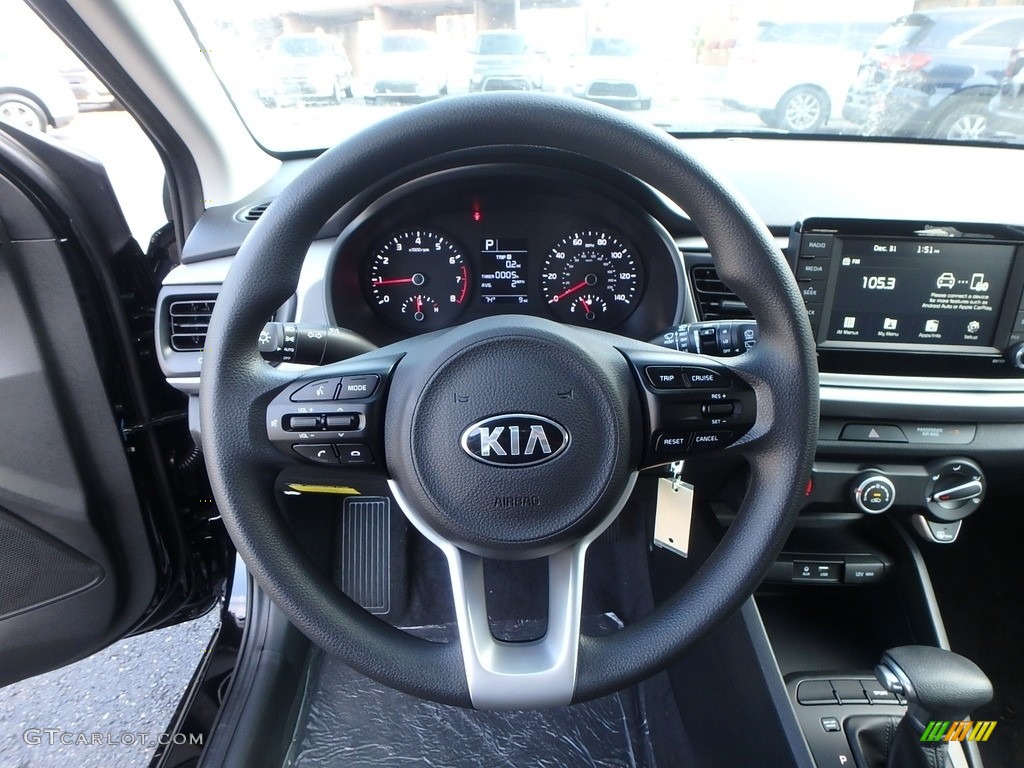 2020 Kia Rio LX Black Steering Wheel Photo #135156955