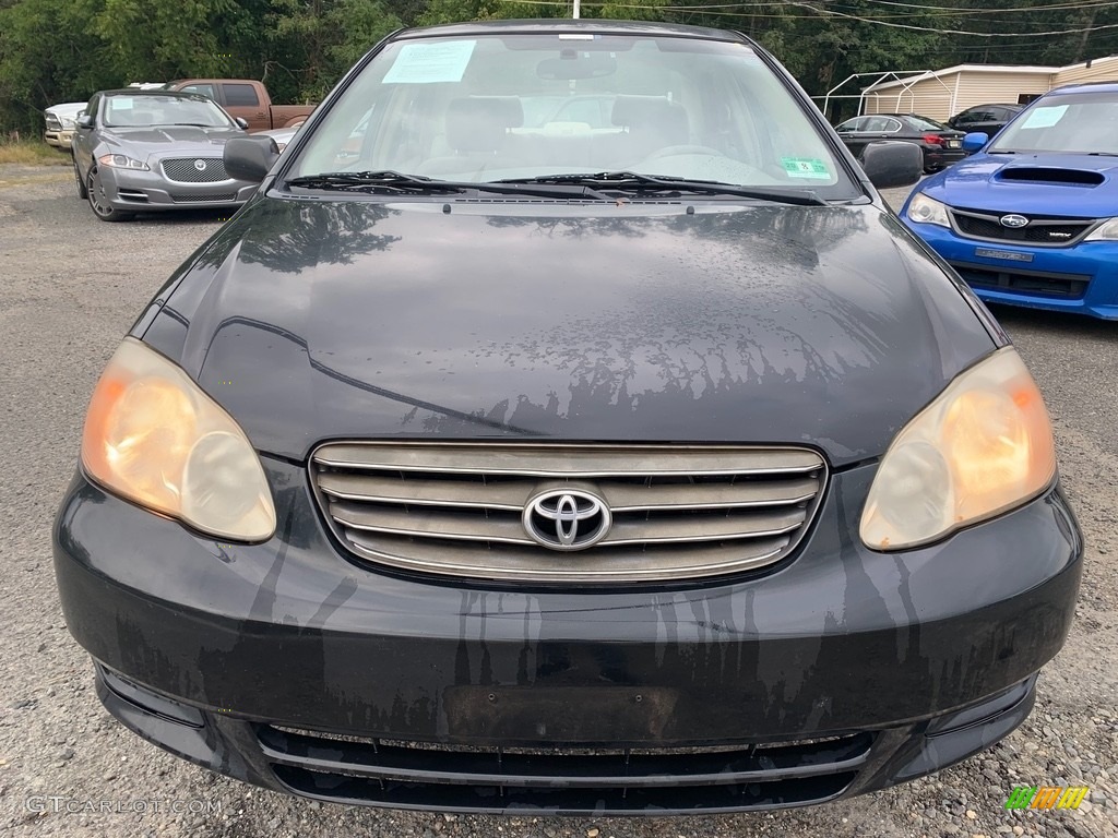 2004 Corolla LE - Black / Pebble Beige photo #8