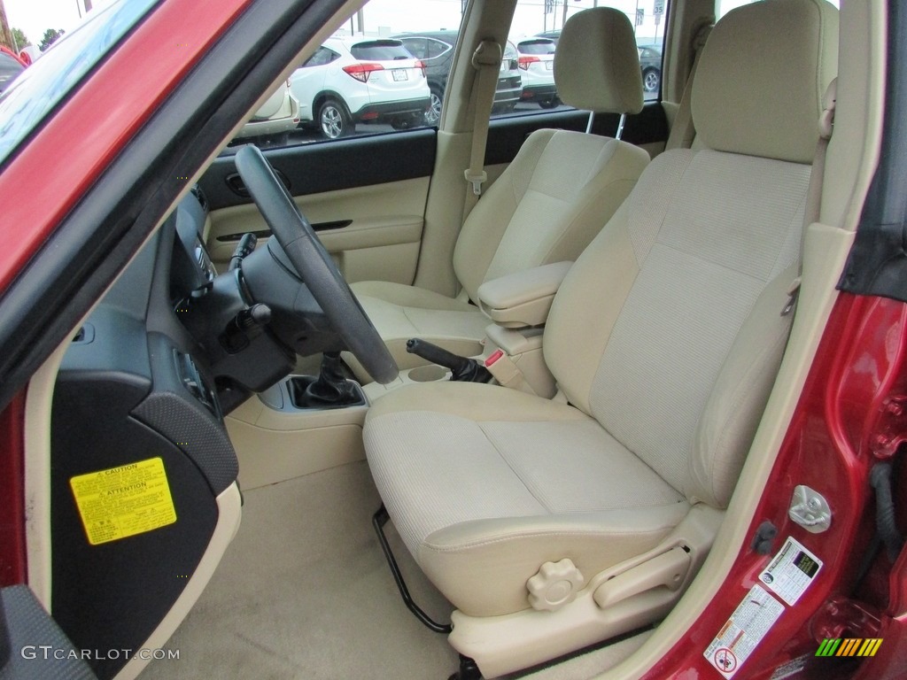 2008 Forester 2.5 X - Garnet Red Pearl / Desert Beige photo #14