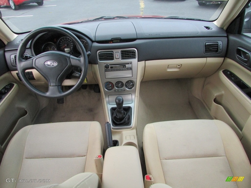 2008 Forester 2.5 X - Garnet Red Pearl / Desert Beige photo #22