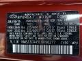 R5R: Gemstone Red 2020 Hyundai Tucson Value AWD Color Code