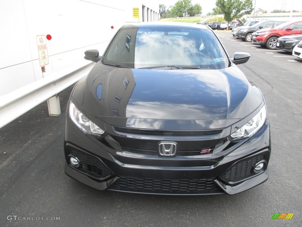 2018 Civic Si Coupe - Crystal Black Pearl / Black photo #9