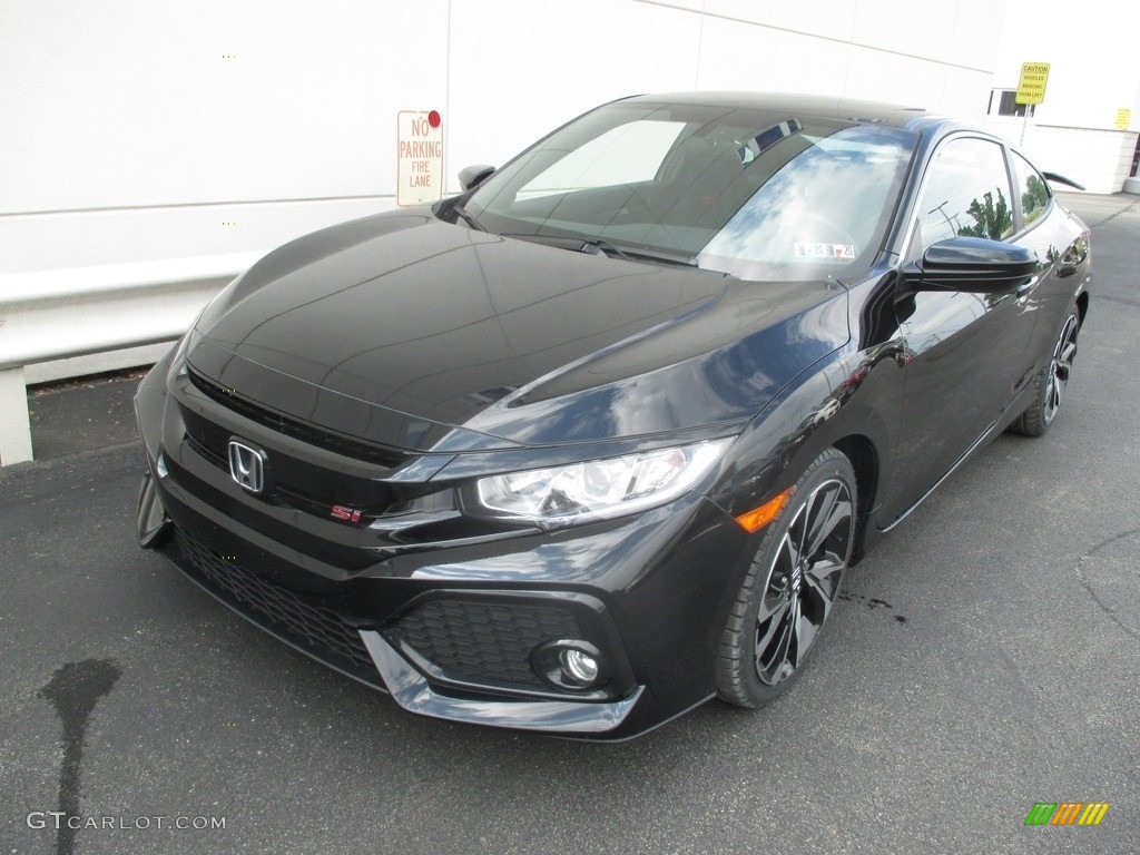 2018 Civic Si Coupe - Crystal Black Pearl / Black photo #10