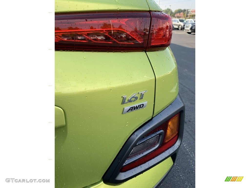 2020 Kona Ultimate AWD - Lime Twist / Black photo #23