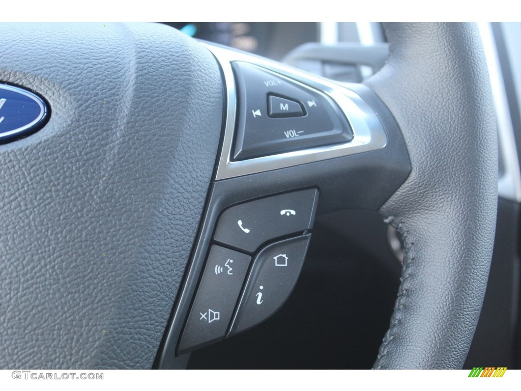 2019 Ford Edge SEL Ebony Steering Wheel Photo #135160150