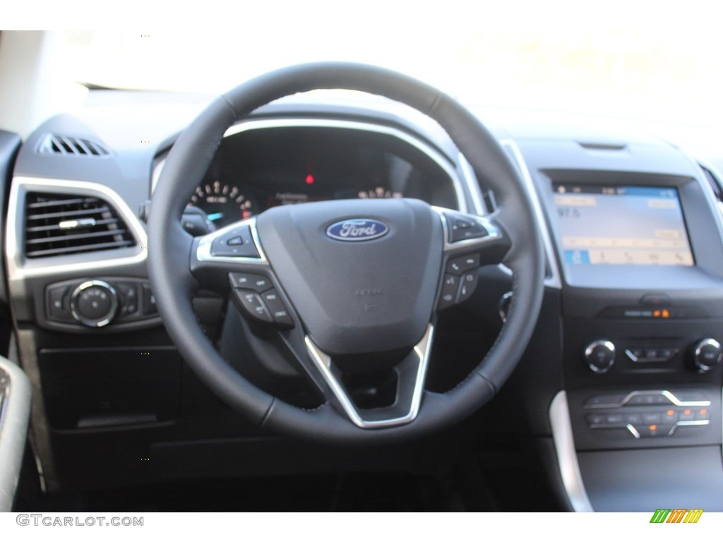 2019 Ford Edge SEL Ebony Steering Wheel Photo #135160384