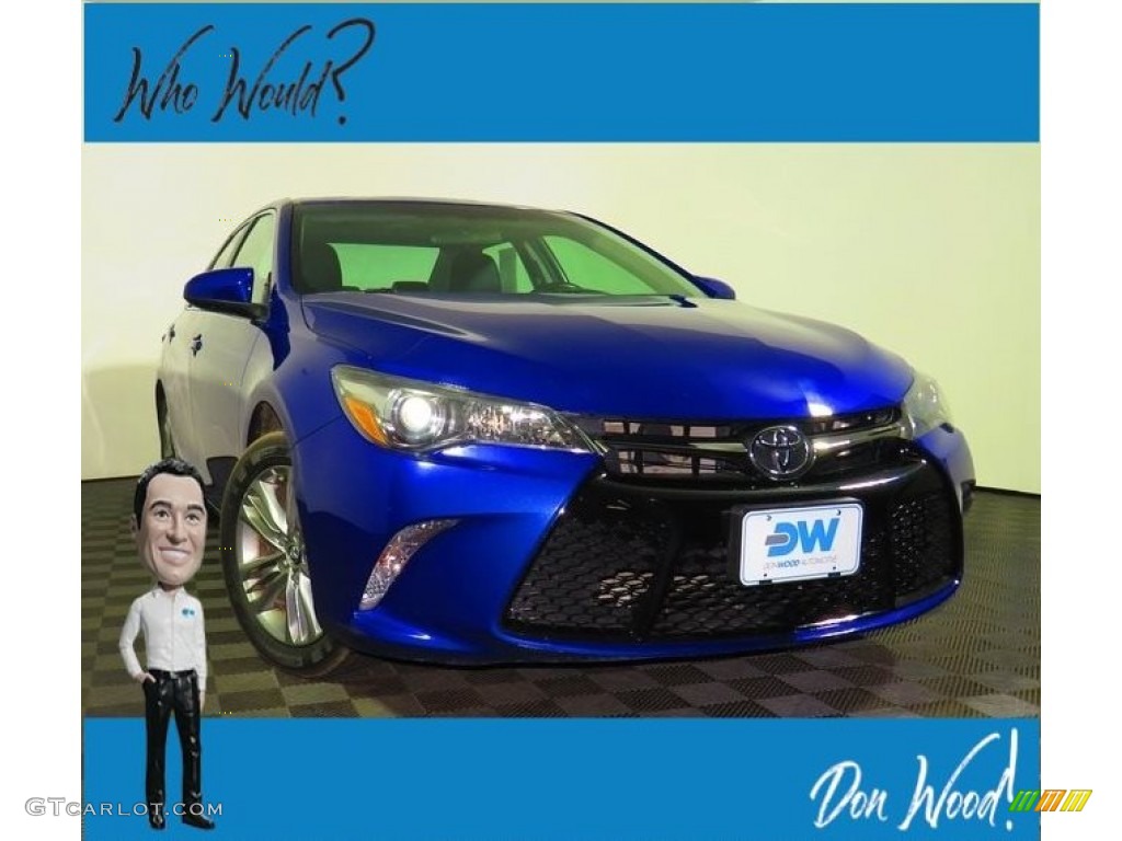 2015 Camry SE - Blue Crush Metallic / Black photo #1