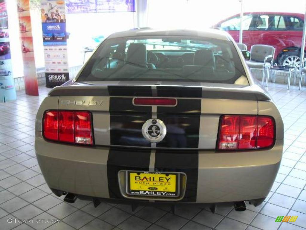 2008 Mustang Shelby GT500 Coupe - Vapor Silver Metallic / Black photo #9