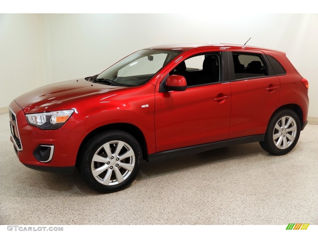2013 Outlander Sport ES - Rally Red Metallic / Black photo #3